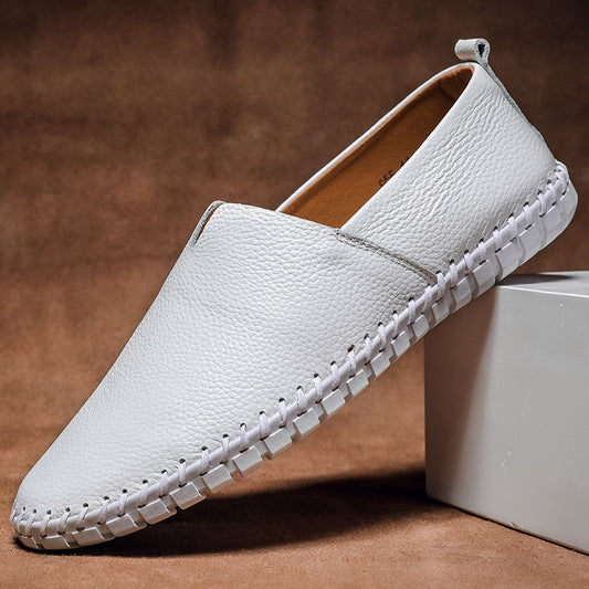 Zapatos de conducir informales, de moda, sin cordones, de corte bajo y transpirables para hombre