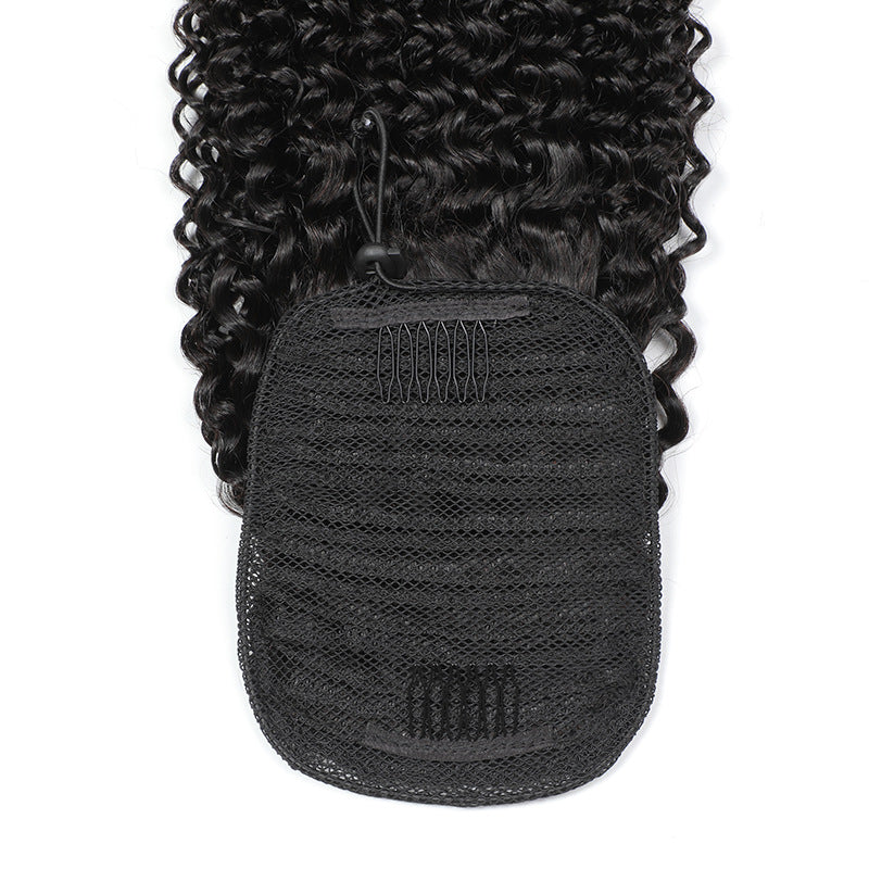 Cola de caballo de cabello humano de color natural para mujer