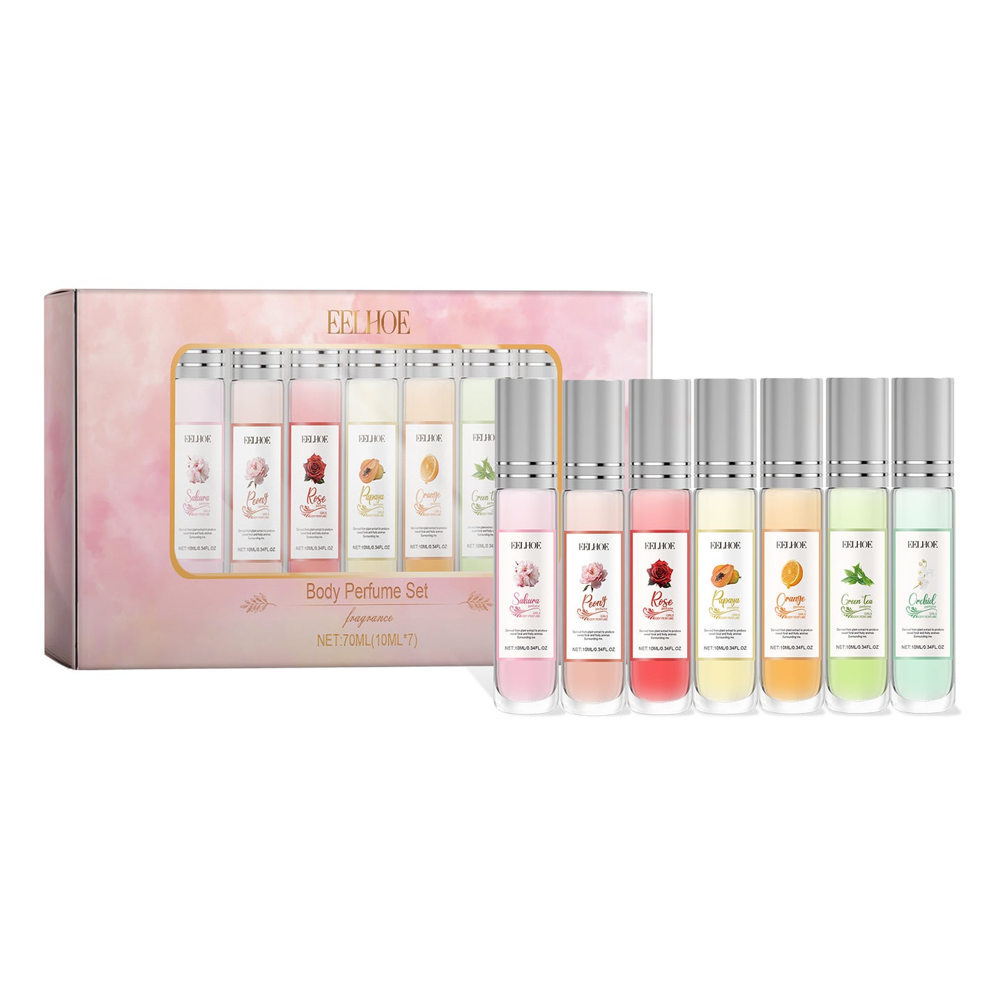 Kit de perfumes corporales de fragancia elegante y variada